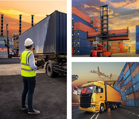 Coordinated container handling and transportation operations